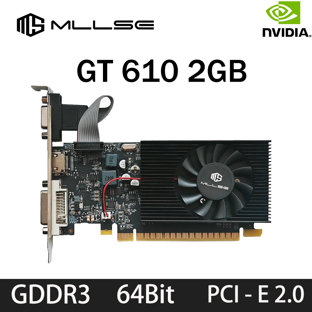 Pc Gaming Graphics Card - MLLSE GT 610 2GB 그래픽 카드