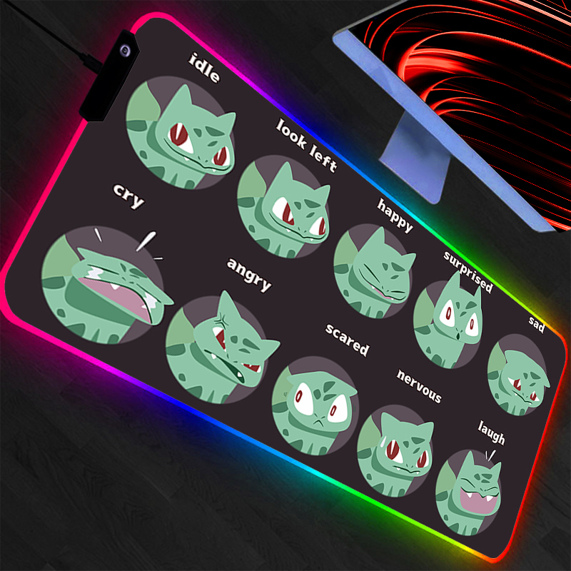 Rgb Mousepad - 포켓몬 피카추 LED 마우스 패드 대형