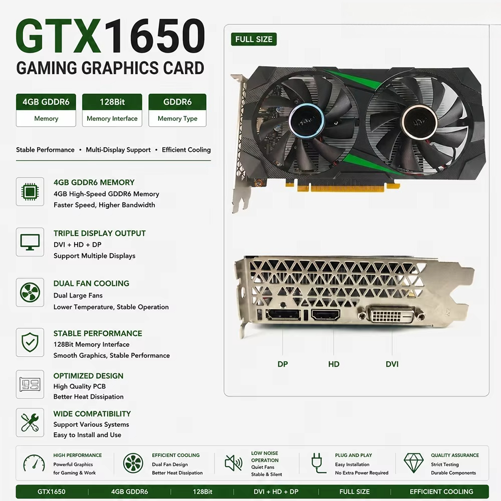 Pc Gaming Gtx 1650 - 그래픽 카드 GTX 1650 4GB GDDR6