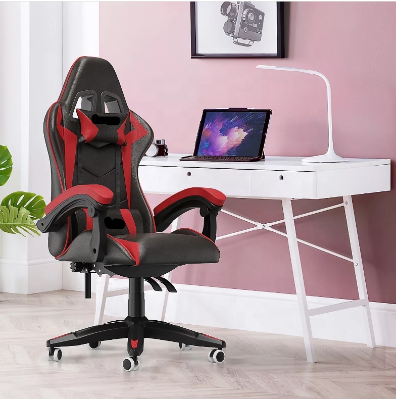 조절 가능한 레이싱 게이머 의자 블랙 레드 PU 가죽  - Pc Gaming Price 리뷰 및 가격