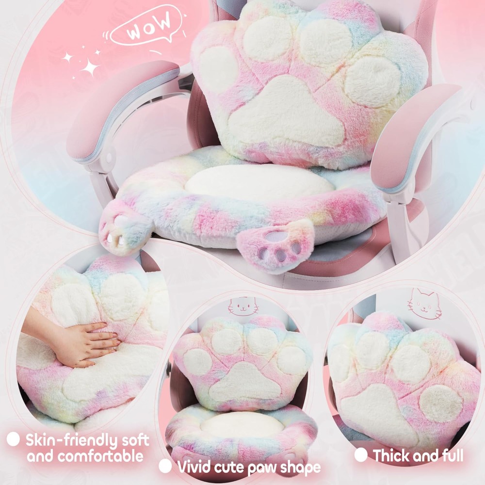 고양이 귀가 달린 귀여운 게임 의자 발바닥과 쿠션, 발 - Pc Gaming Chair 리뷰 및 가격