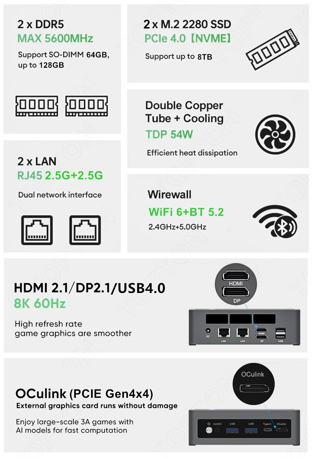 토폰 미니 PC 라이젠 7 7840HS 라이젠 AI 5 - Pc Gaming Ryzen 7 리뷰 및 가격