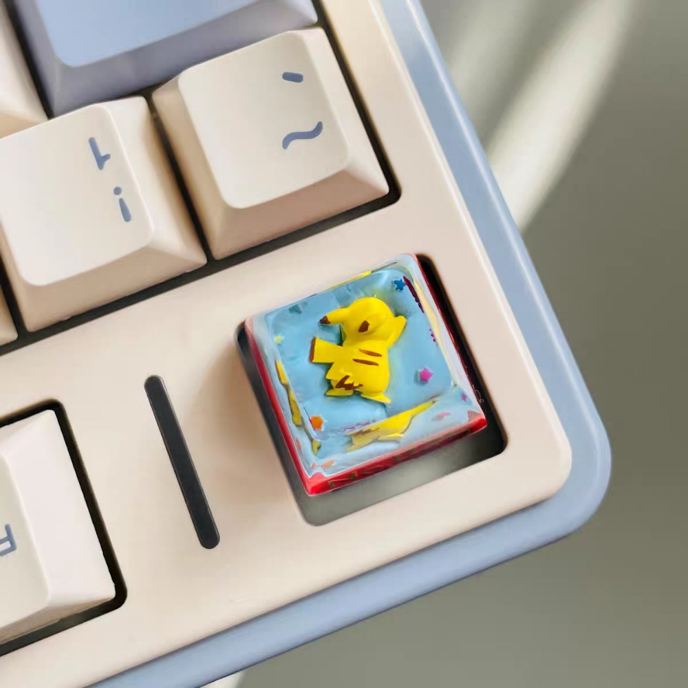 포켓몬 피카츄 키캡, 기계식 키보드 개인화 창의력, 레 - Custom Keycaps 리뷰 및 가격