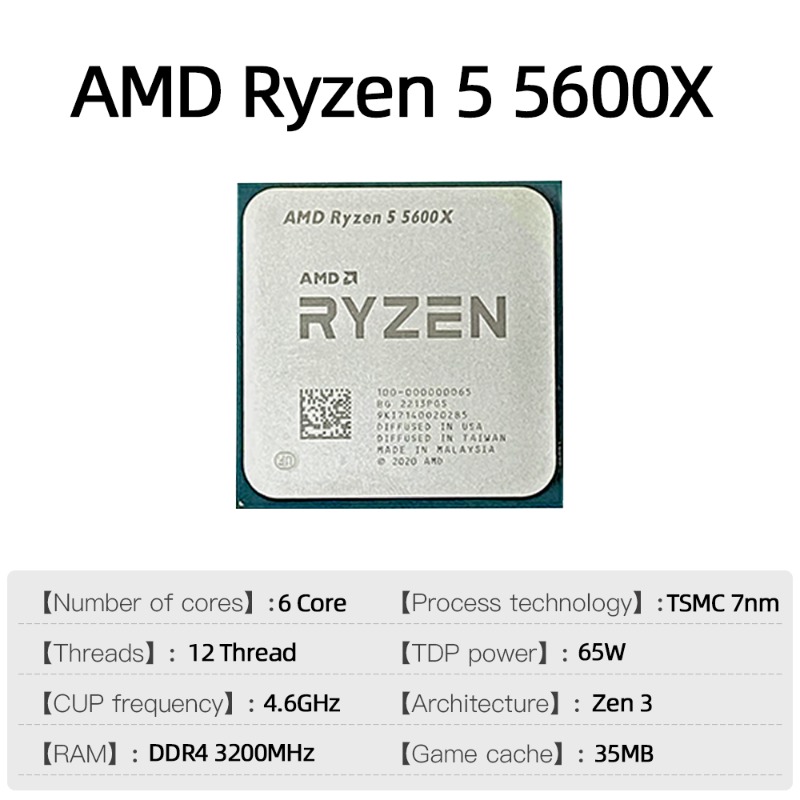 소켓 AM4 프로세서 라이젠 5 5600X 3.7GHz - Pc Gaming Watt 리뷰 및 가격