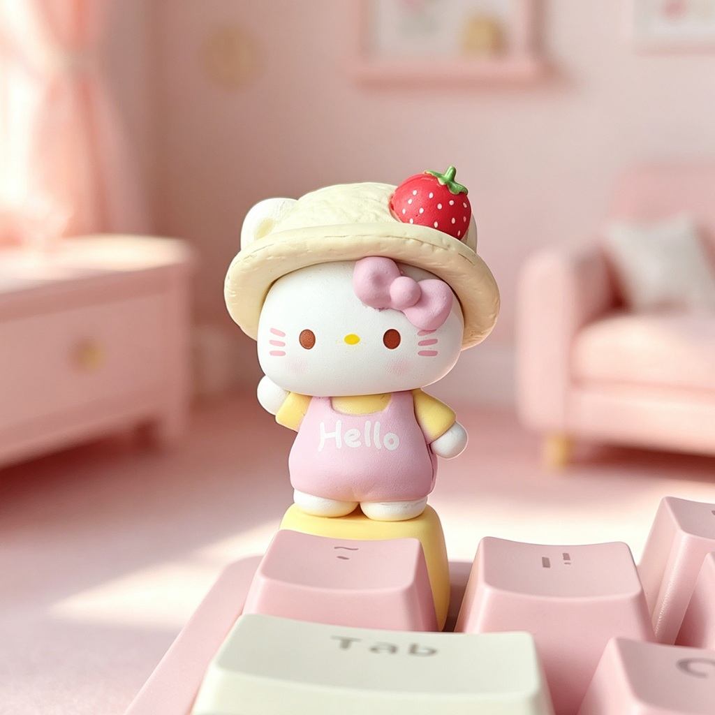 귀여운 3D 헬로 키티 키캡 기계식 키보드 용 수제 수 - Custom Keycaps 리뷰 및 가격