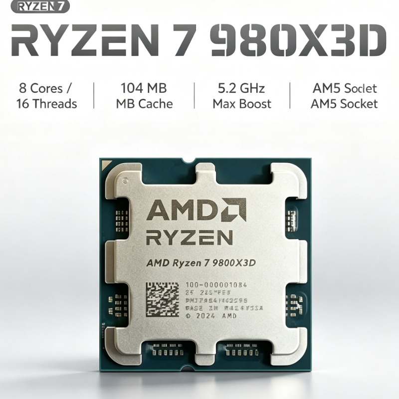 AMD 라이젠 7 9800X3D PC 프로세서 8코어1 - Pc Gaming Ryzen 7 리뷰 및 가격