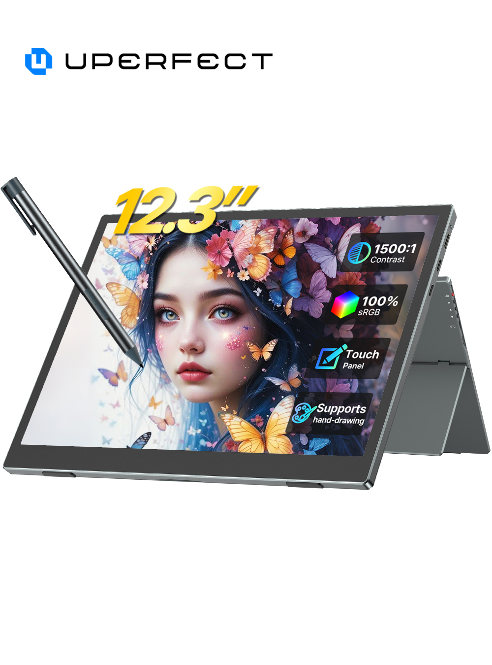 UPERFECT 터치 휴대용 모니터 12.3인치 외부  - Pc Gaming Y60 리뷰 및 가격