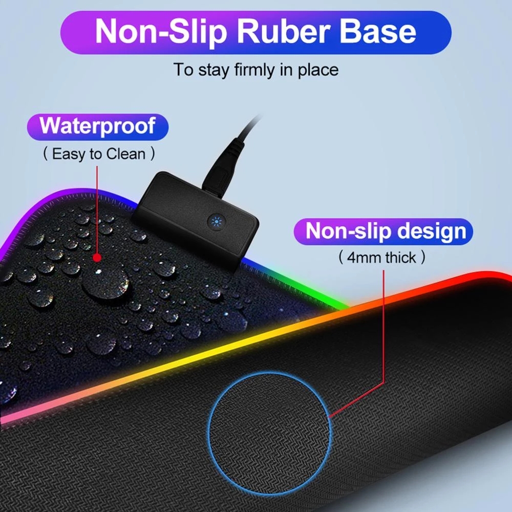 RGB 게이밍 마우스 패드 LED 라이트 마우스 패드  - Rgb Mousepad 리뷰 및 가격