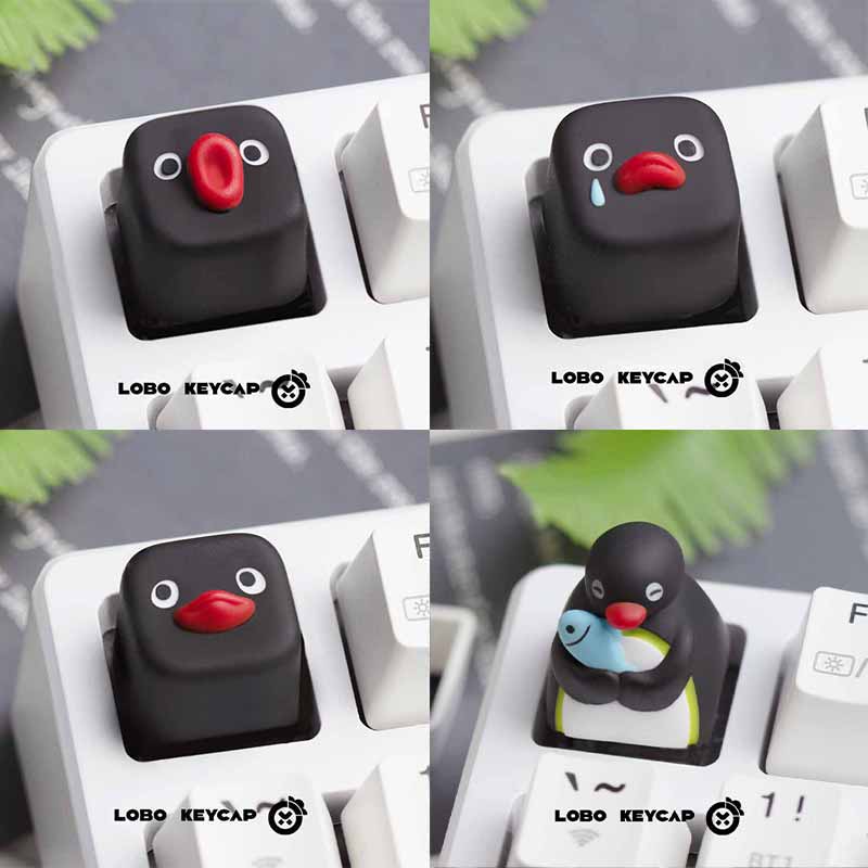 귀여운 핑구 애니메이션 시리즈 펭귄 맞춤형 창의적인 레 - Custom Keycaps 리뷰 및 가격
