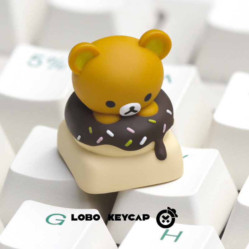 귀여운 리락쿠마 레진 도넛 테마 교체 가능 ESC 키캡 - Custom Keycaps 리뷰 및 가격