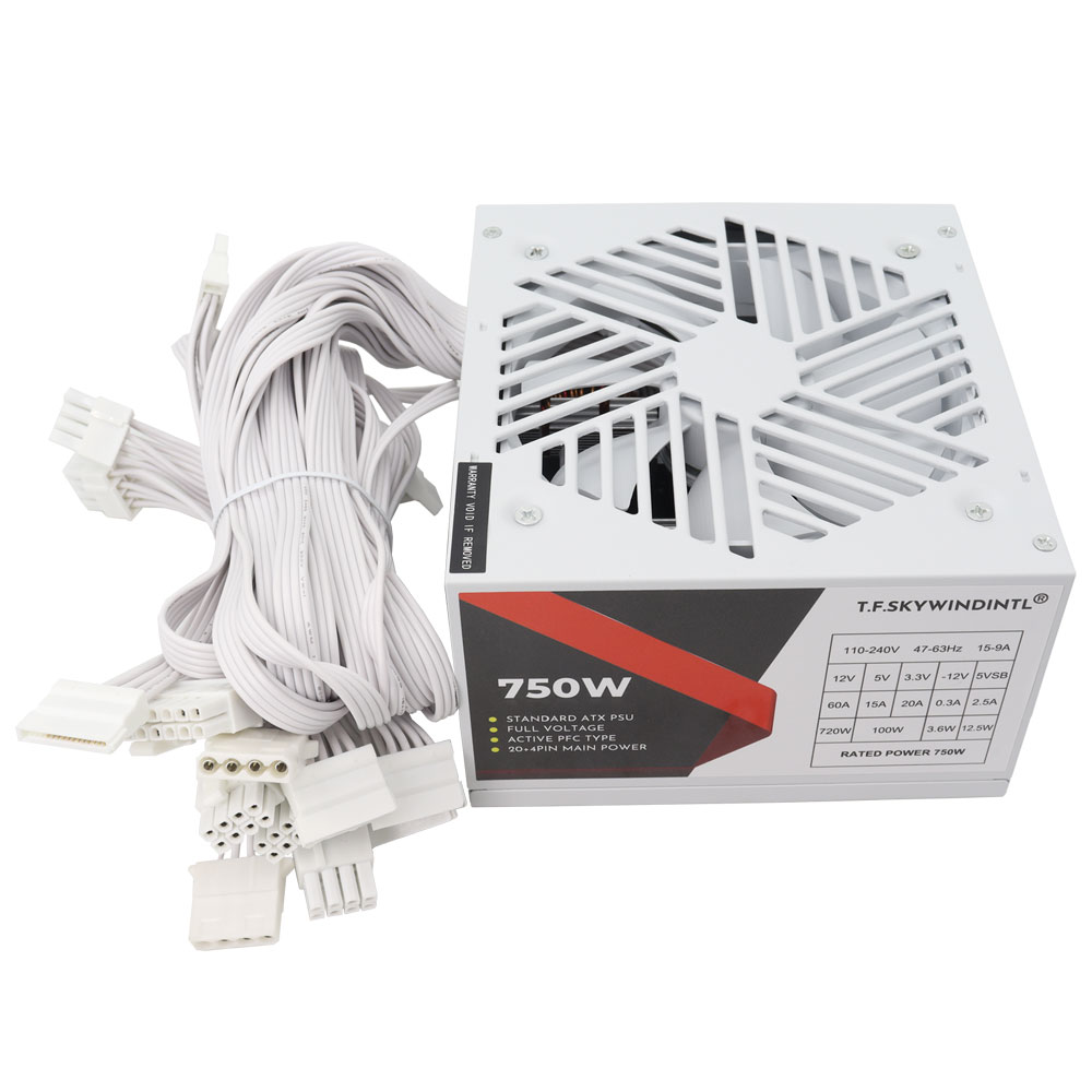 화이트 750W PSU PC 전원 공급 장치 컴퓨터 게 - Pc Gaming Watt 리뷰 및 가격