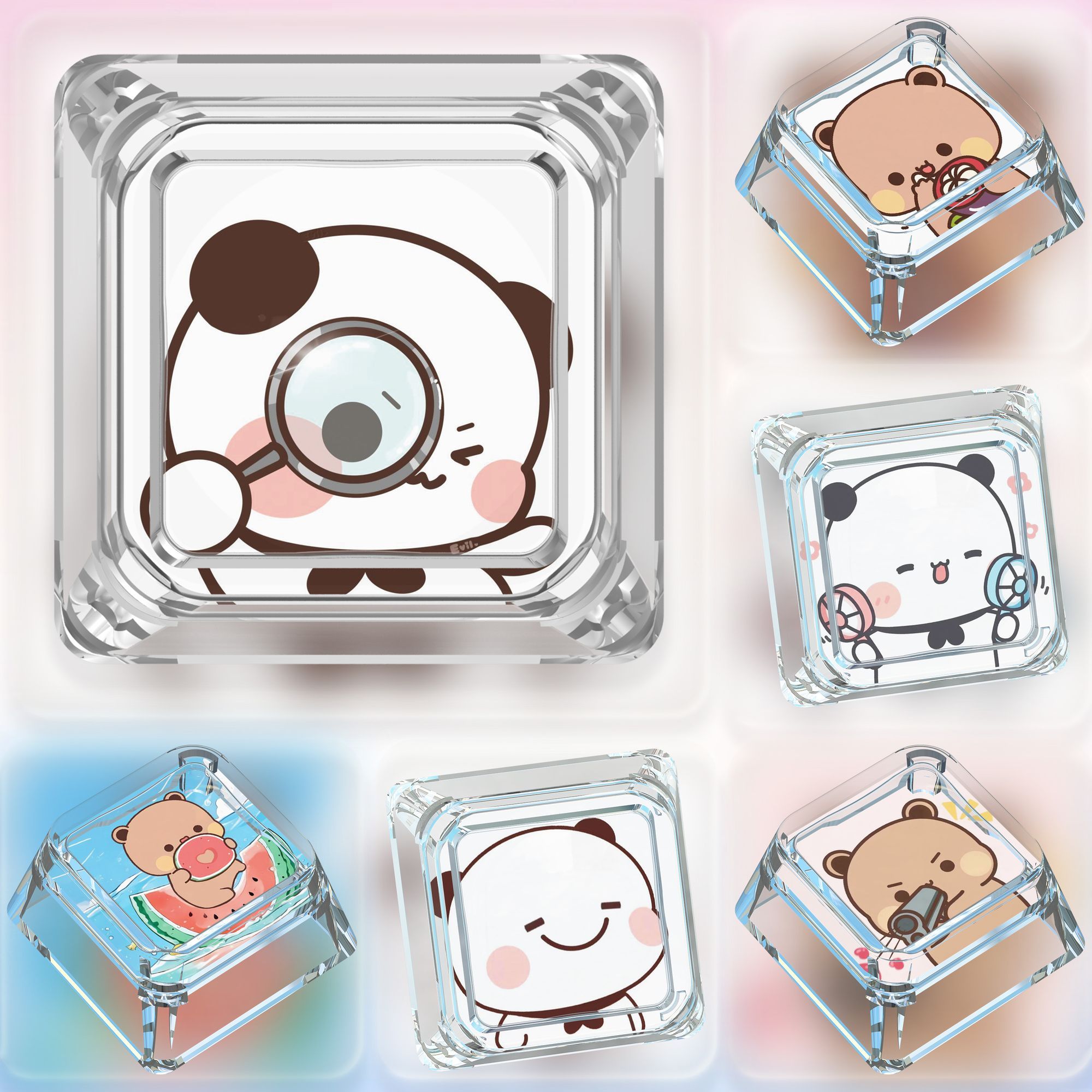 귀여운 Bubu Dudu 키캡 ABS 맞춤형 기계식 키 - Custom Keycaps 리뷰 및 가격