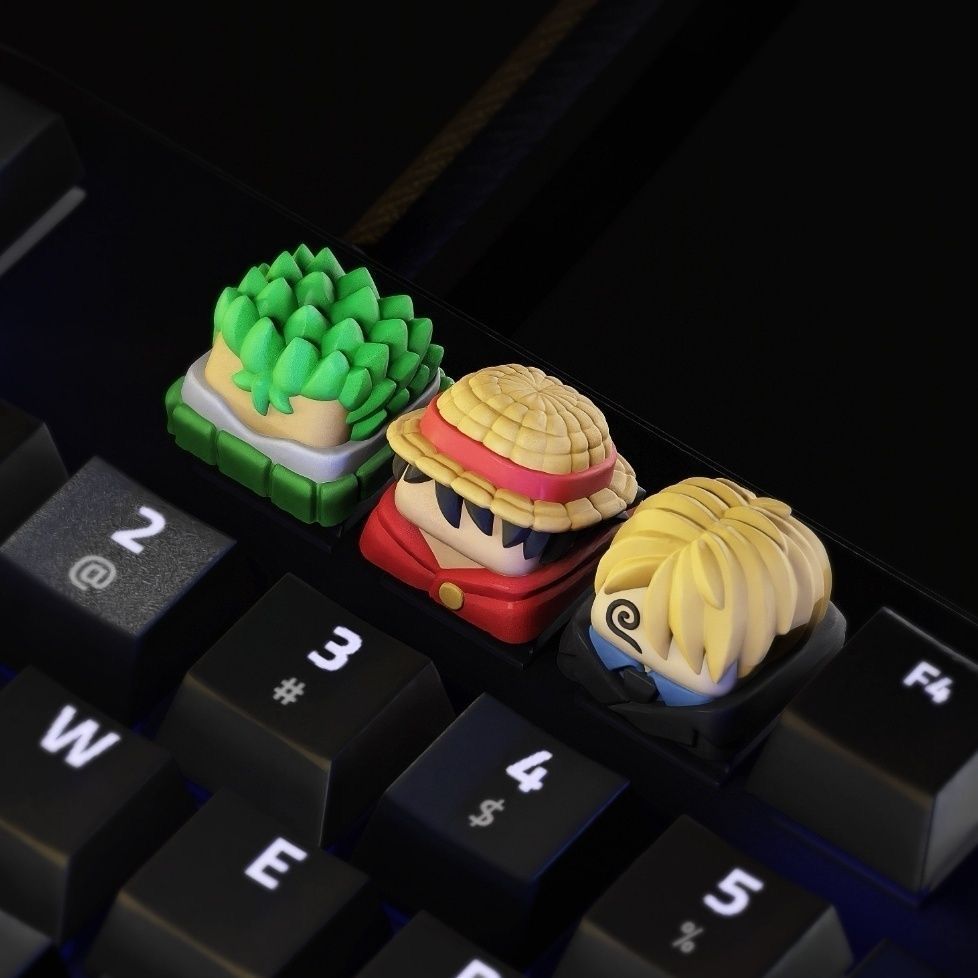 새로운 카와이 원피스 루피 키캡 조로 산지 애니메이션  - Custom Keycaps 리뷰 및 가격